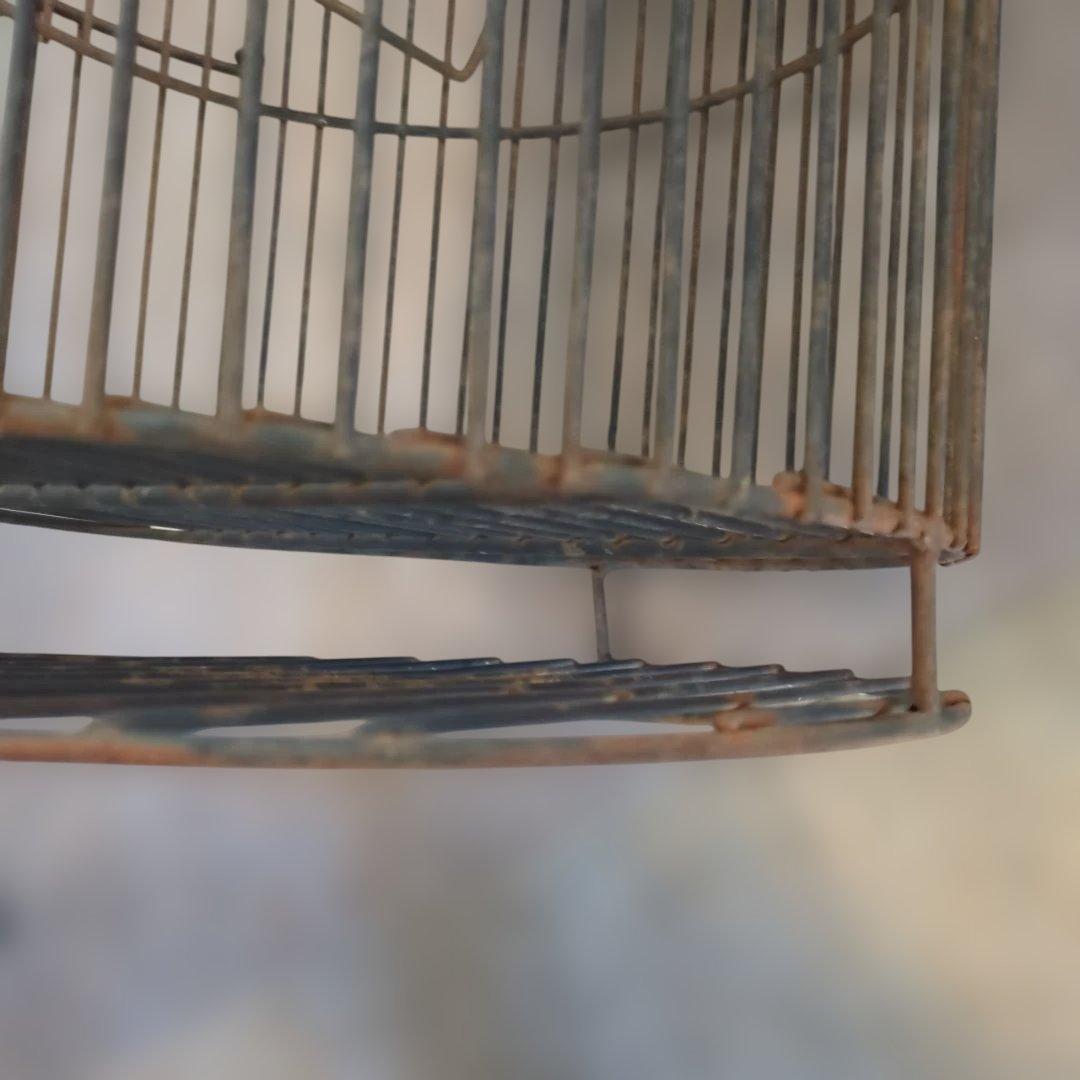 レトロ　鳥かご　シャビー　ガーデニング　鉄　アイアン　花入