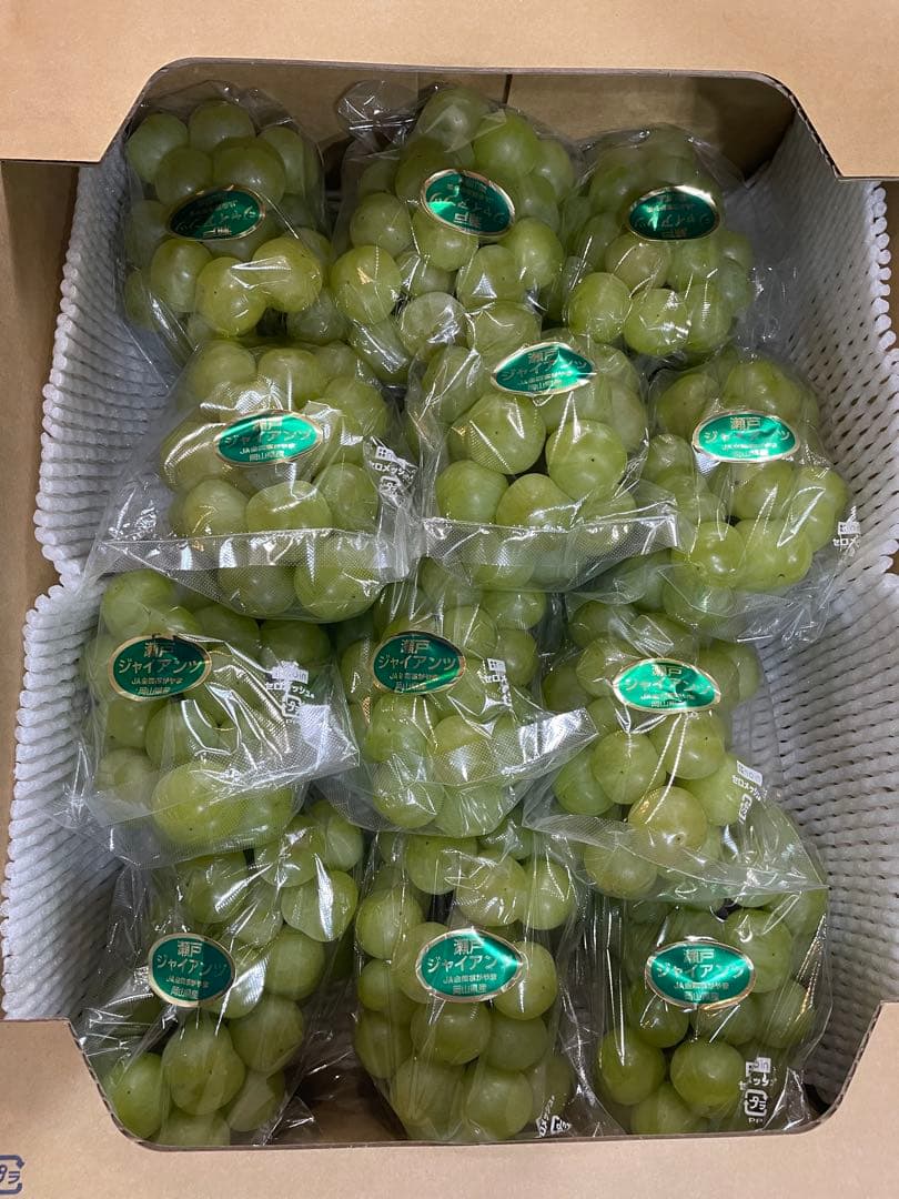 ⑥【岡山県産】瀬戸ジャイアンツ　7〜12房　約5キロ