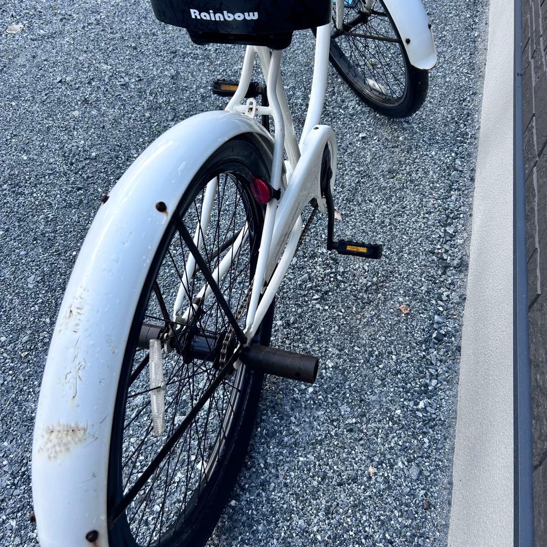 ★ビーチクルーザー★ ホワイトrainbow