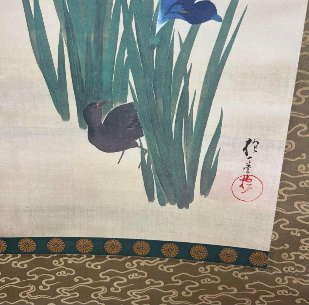 燕子花水鶏図　酒井抱一