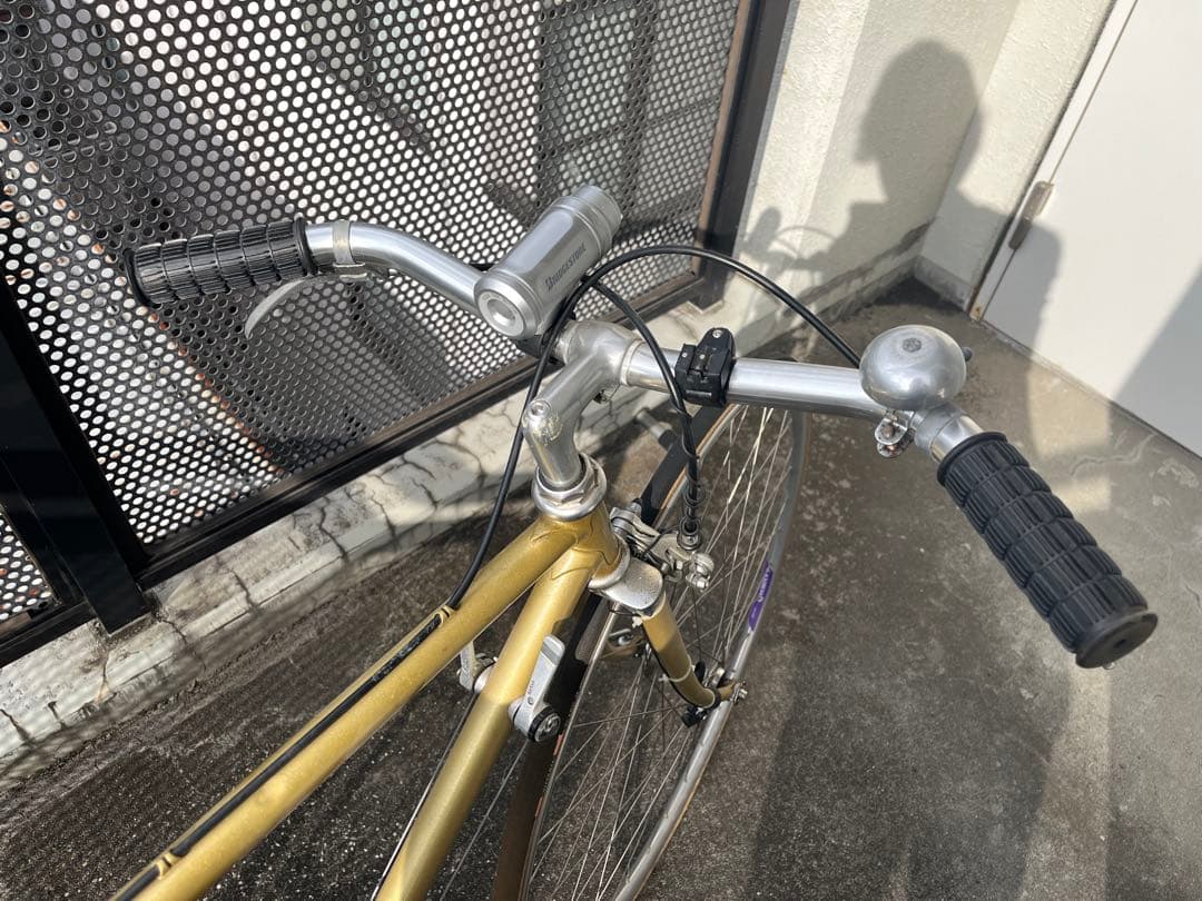 ブリヂストン製の可能性あり ピストバイク ゴールド TAクランク