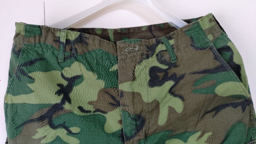 米軍 ベトナム戦争 ERDLグリーンリーフ迷彩パンツ サイズM-S
