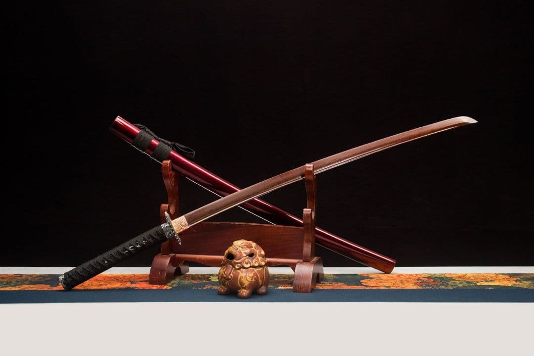 1047-武具 刀装具 日本刀　模造刀 居合刀 武士道 武蔵 鑑賞用 手鍛造打