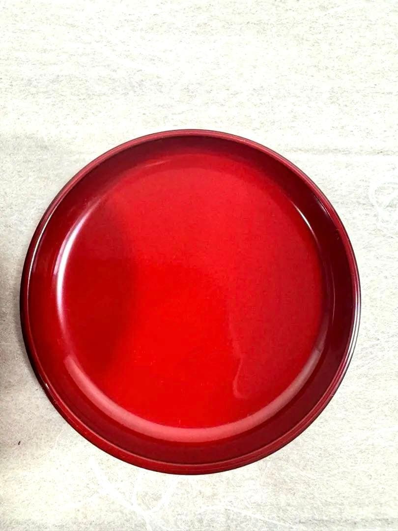 希少　棗　塚本規義　枝垂桜蒔絵平茶器　朱塗