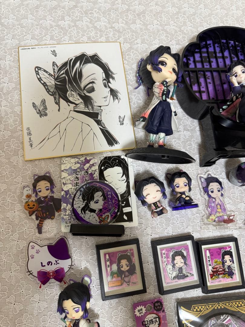 鬼滅の刃 胡蝶しのぶ まとめ売り アクリルスタンド フィギュア 缶バッジ ご当地