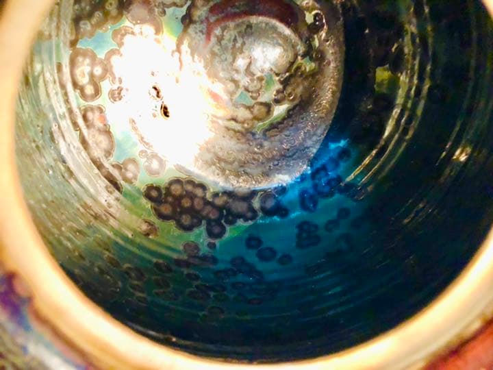 『斑紋点天目壺』『斑紋点天目壺』石垣島港骨董店【宗陵】八重山☆詳細不明？☆骨董店