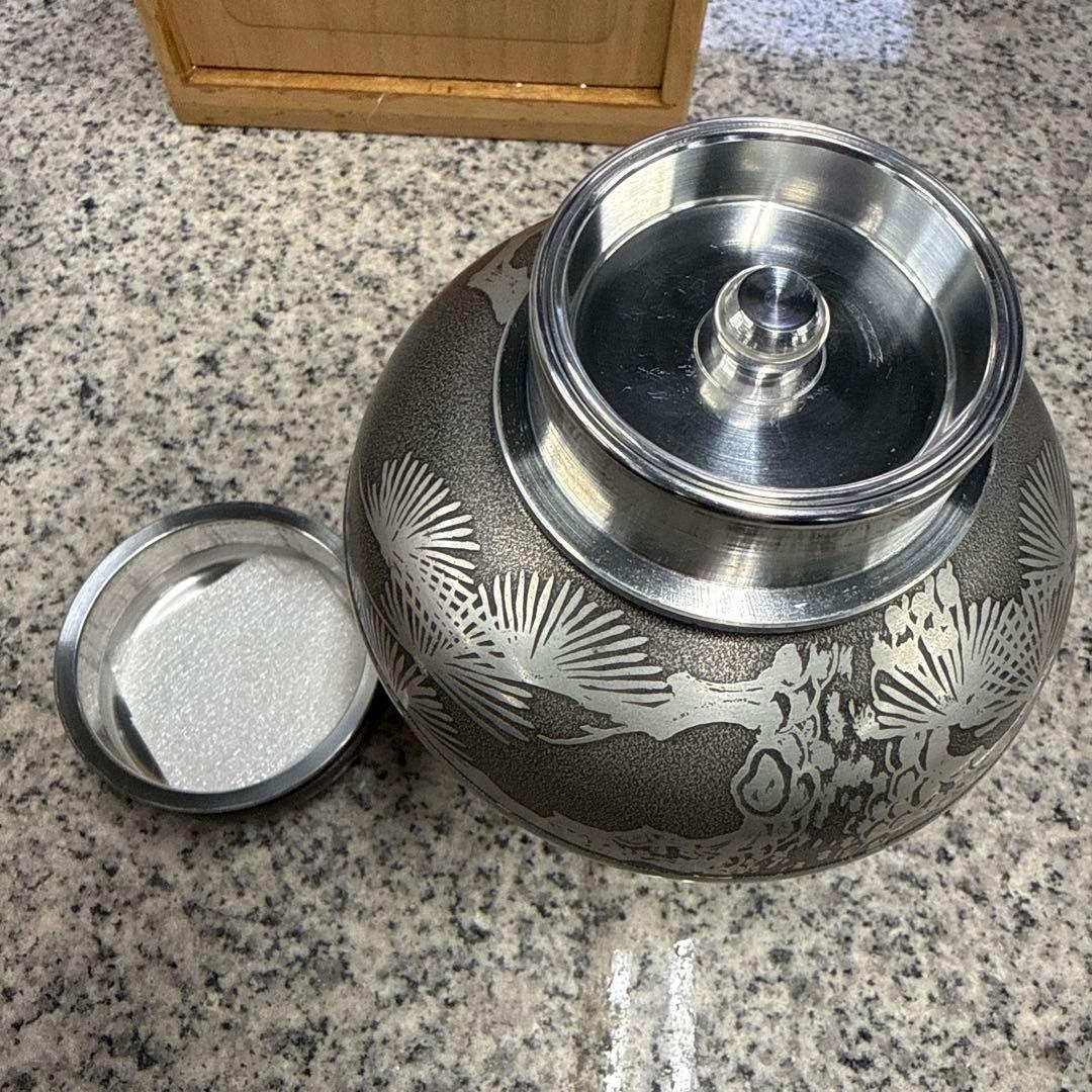 本錫製 茶壷 工芸品 アンティーク 茶道具 茶入れ 小物 格安