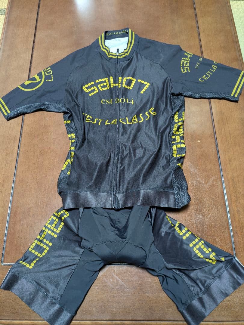 美品 sako7 サイクルジャージ＆ビブショーツセット Ｌサイズ
