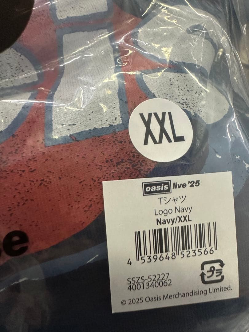 oasis live25 Tシャツ Logo Navy XXL【新品・未開封】