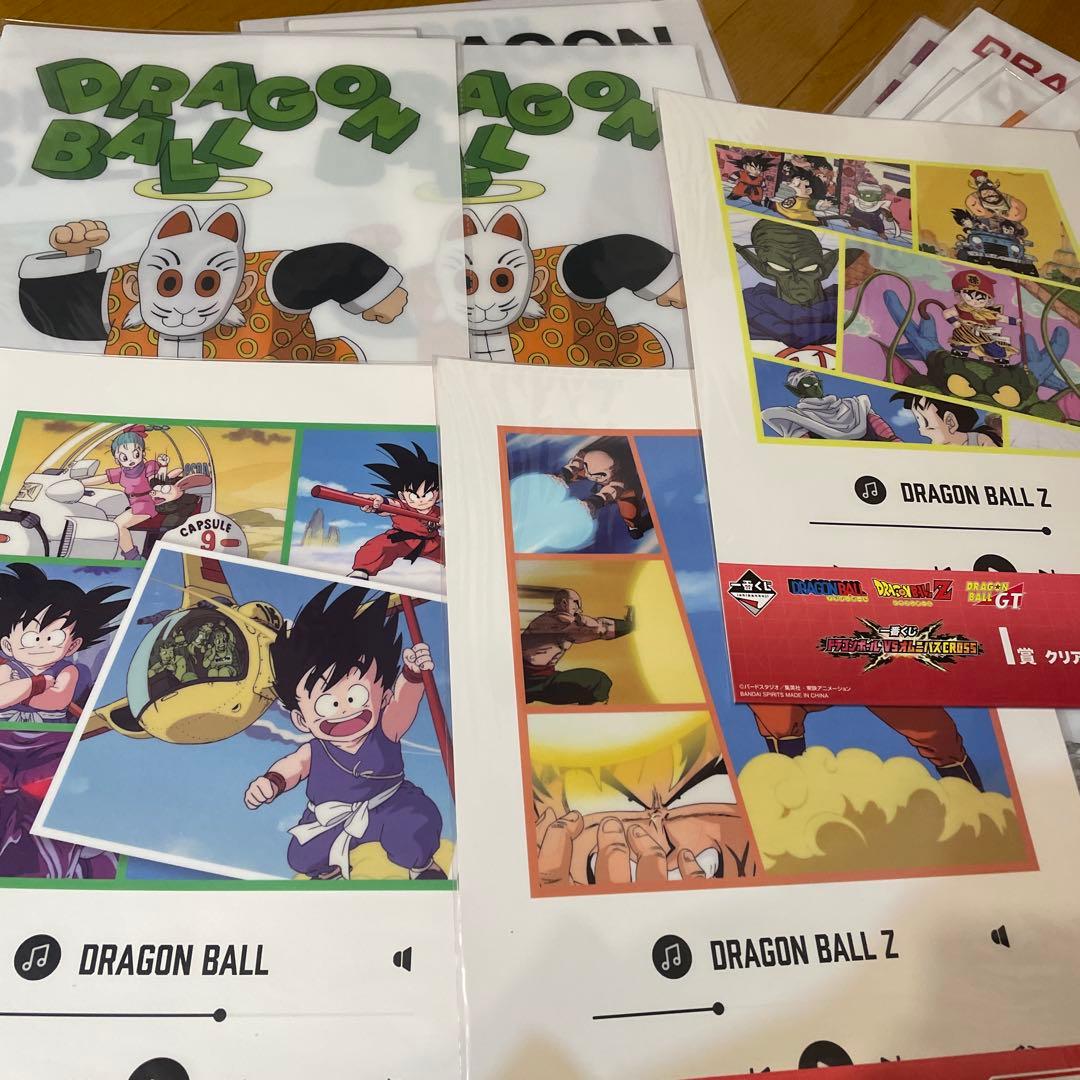 一番くじ　ドラゴンボール　クリアポスター＆ビジュアルボード　ファイル　ステッカー