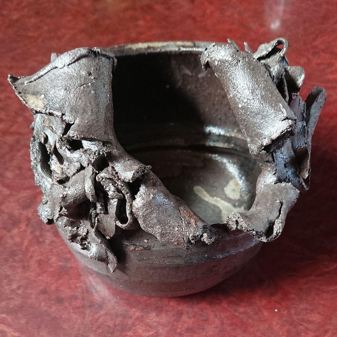 益子焼 変わり花瓶 未使用品