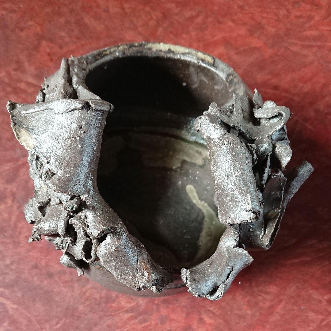 益子焼 変わり花瓶 未使用品