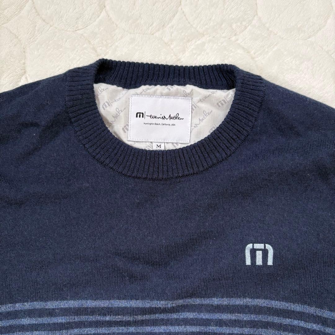 キャロウェイ トラヴィスマシュー バイカラー長袖ニット ネイビー/ブルー M