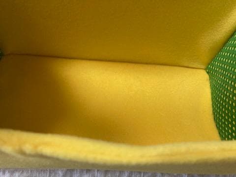 【希少】2003 サンリオ ハローキティ ハンドル付き 収納箱 黄色×緑