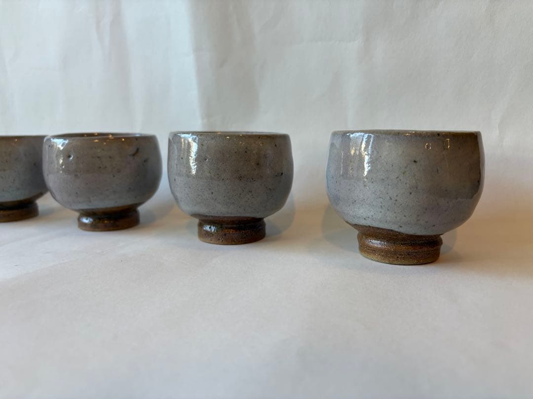 成井恒雄　汲み出し　湯呑み　益子焼　5客　未使用品