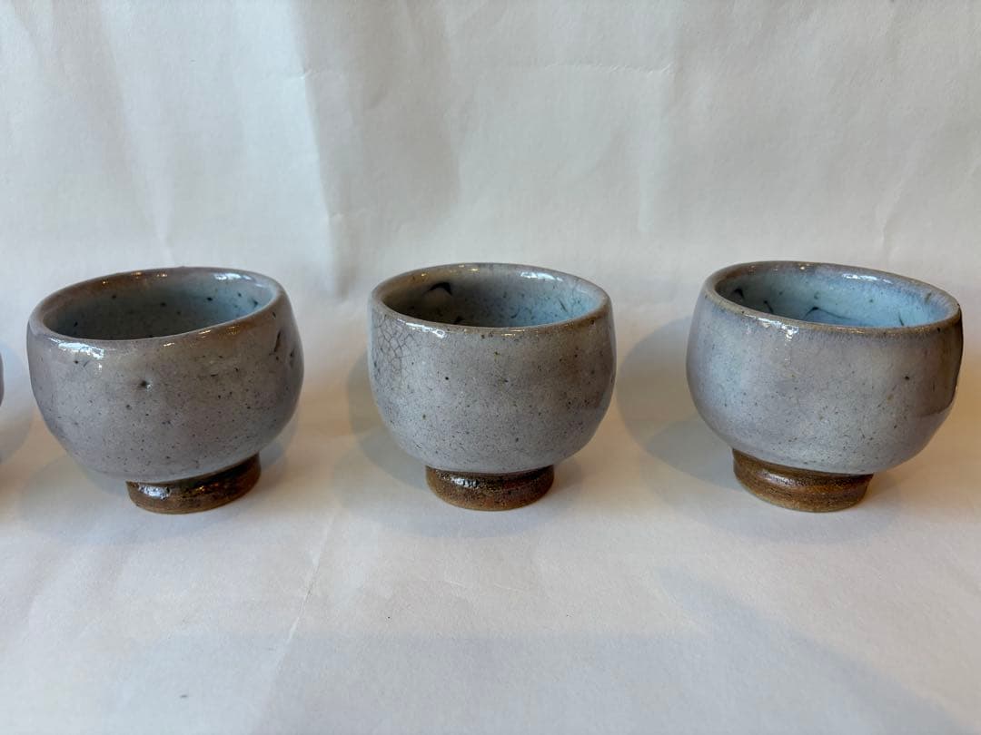 成井恒雄　汲み出し　湯呑み　益子焼　5客　未使用品
