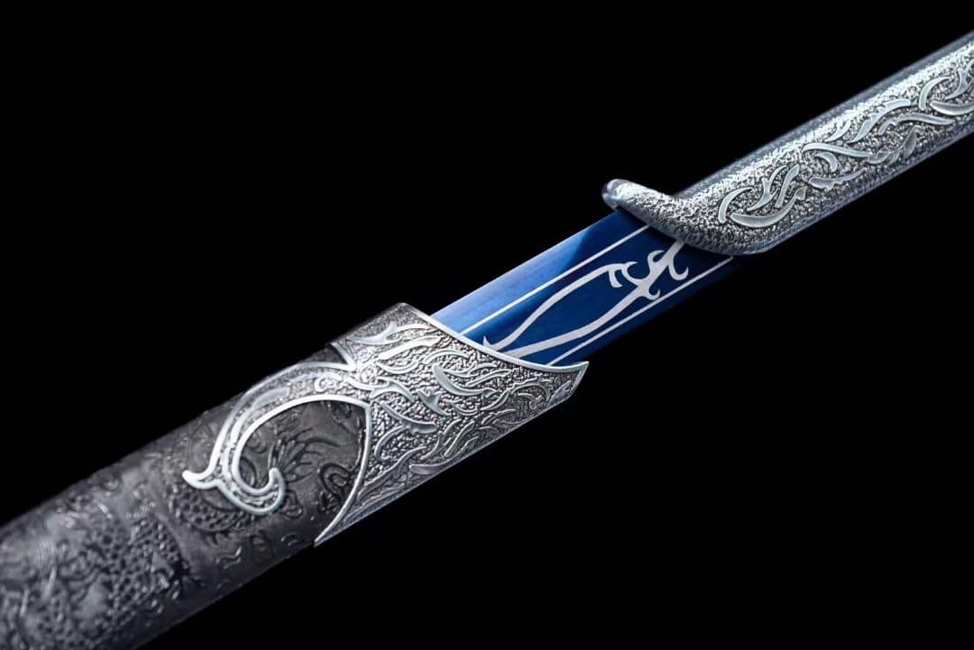 『精霊王』ブルー焼き 古兵器 武具　刀装具　日本刀　模造刀 居合刀
