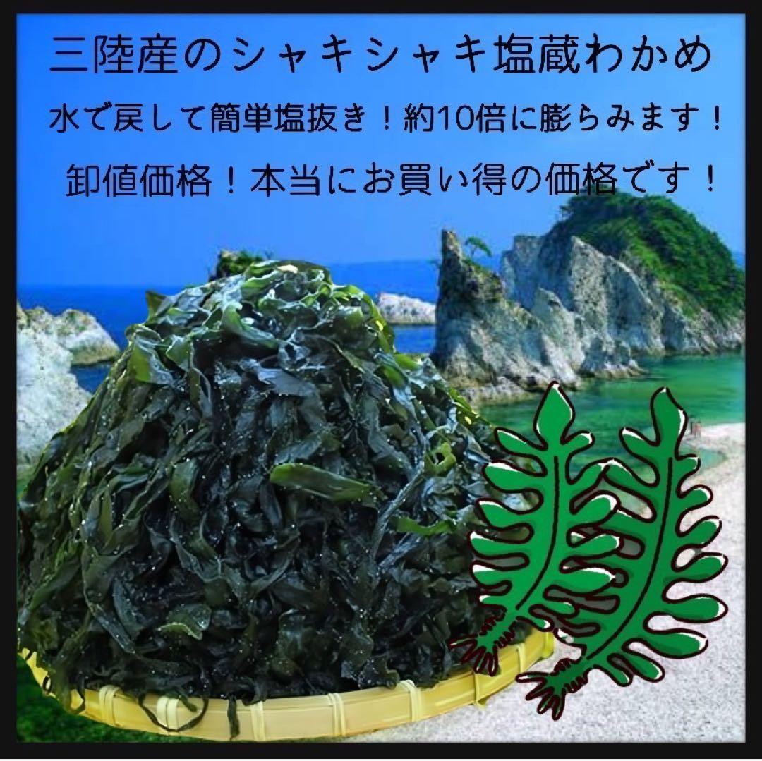 【大容量　初物】塩蔵わかめ 400g×10袋 4kg 三陸産 わかめ