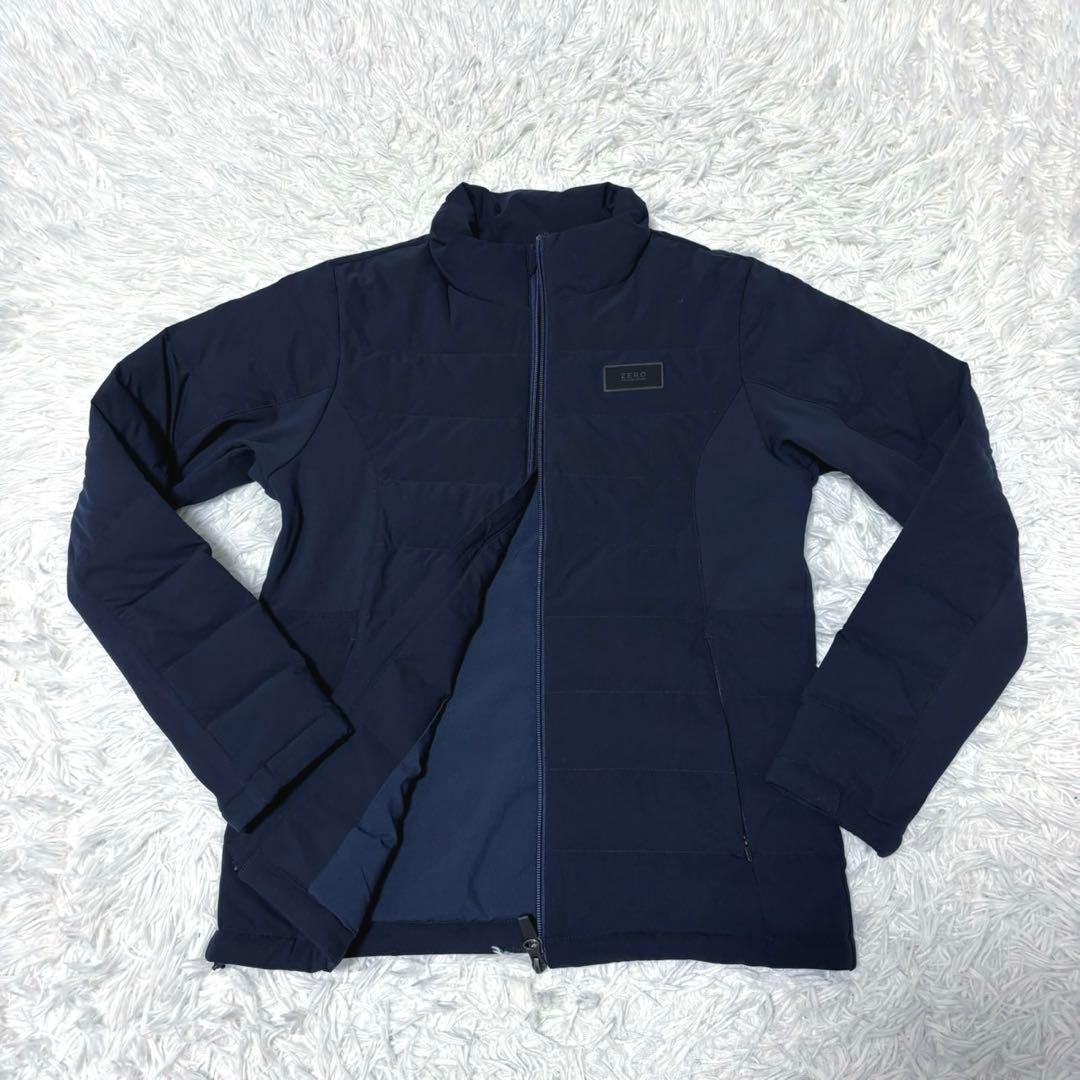 ゼロハリ ダウン 中綿 キルティング ネイビー ゴルフ ウェア