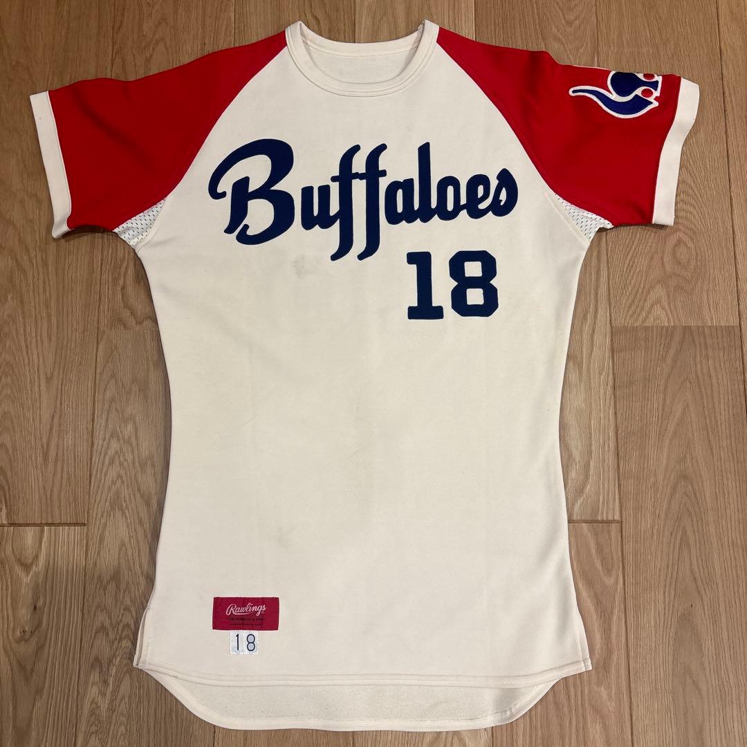 【美品】近鉄バファローズ　山村達也　実使用　ユニフォーム　 ホーム　ニット