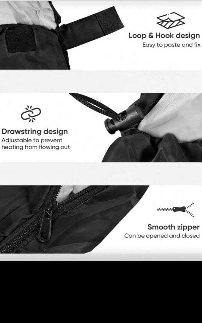 防水寝袋 ブラック-フリーサイズ 210cm