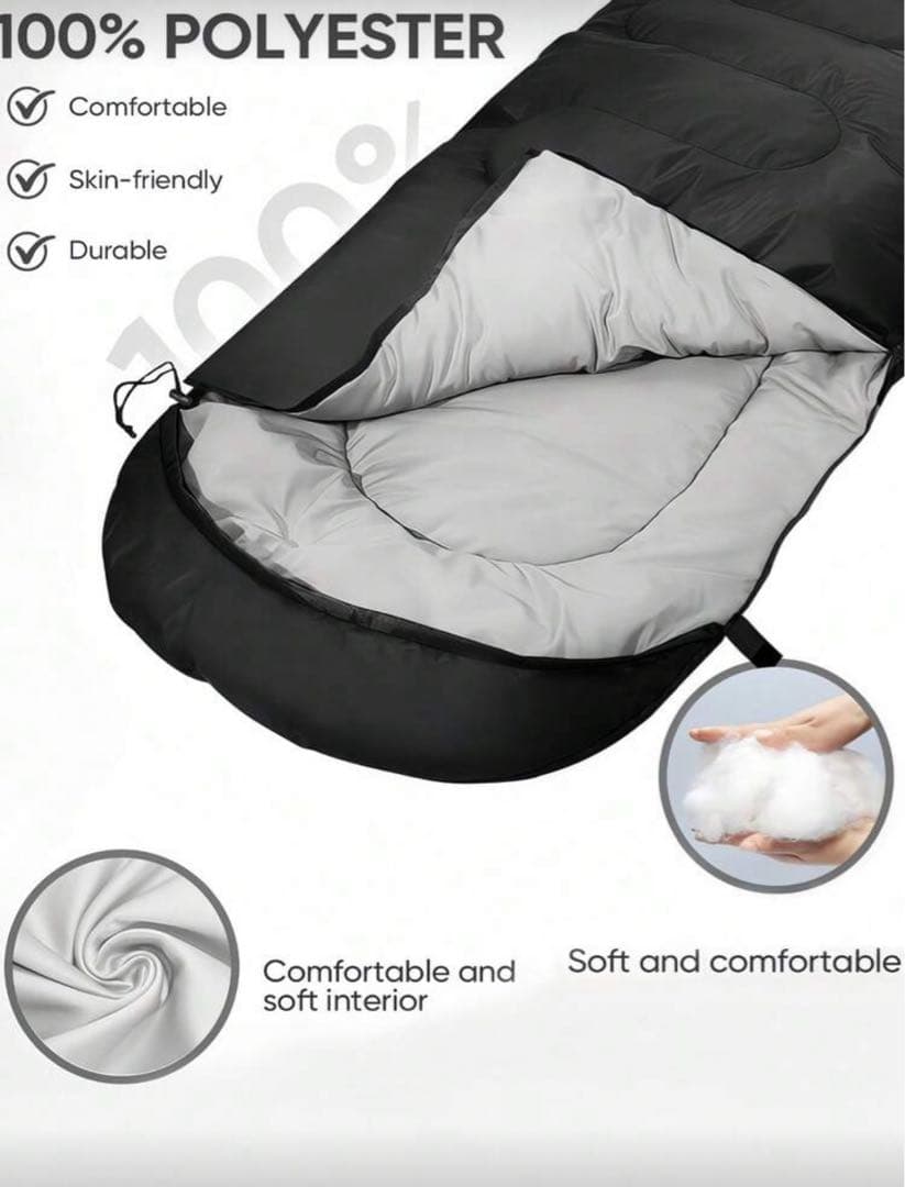 防水寝袋 ブラック-フリーサイズ 210cm