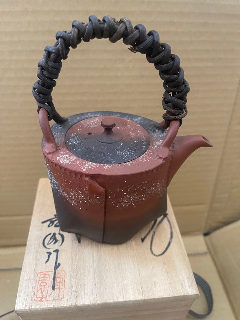 常滑焼　二代間野舜園作　急須　茶道具