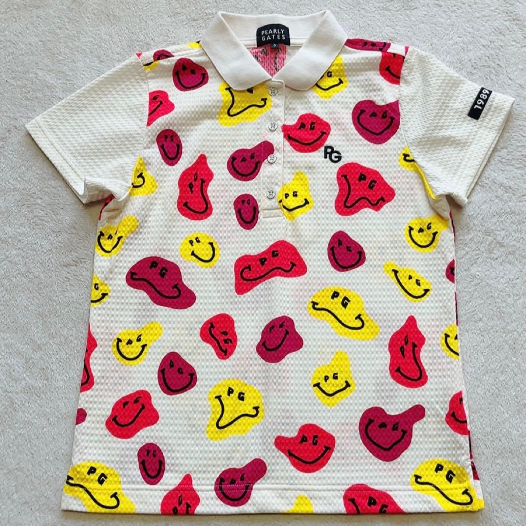 美品　近年　パーリーゲイツ　セットアップ　ニコ　スマイル　スカート ピンク