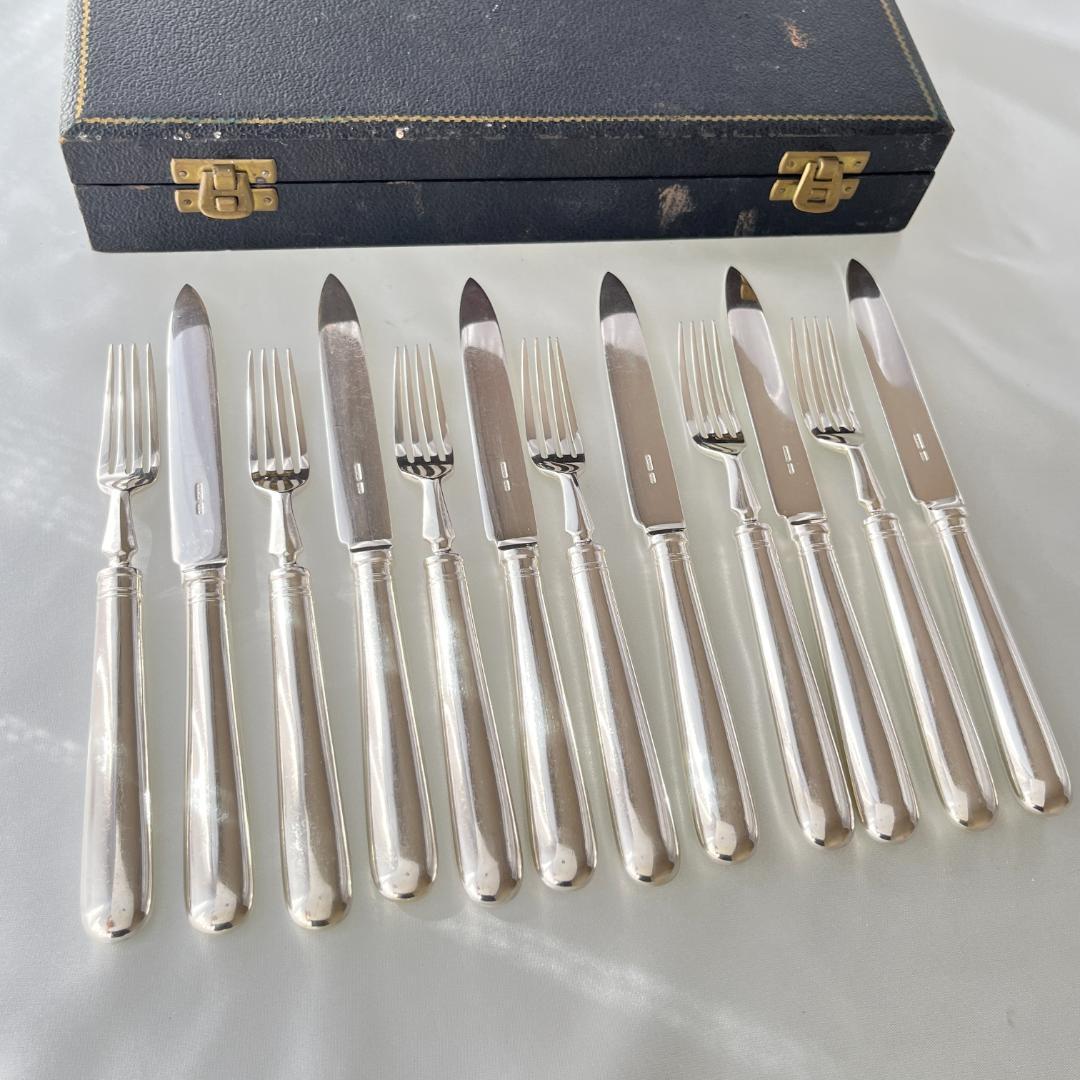 【Maple & Co.】デザートセットナイフ / フォーク 12本 ケース