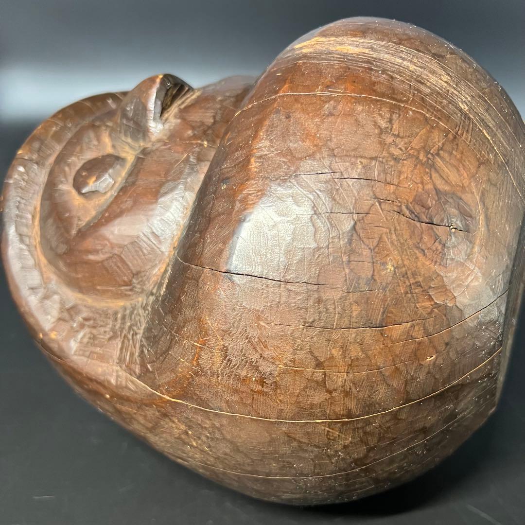 ◎古道具 庵々◎木彫 だるま 木型20cm◎張子型◎江戸時代郷土玩具古民具置物