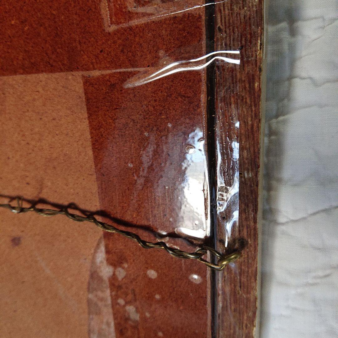 アンティーク　モットー画　額装