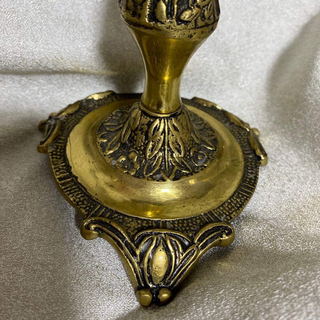 フランスアンティーク真鍮製キャンドルスタンド燭台３灯