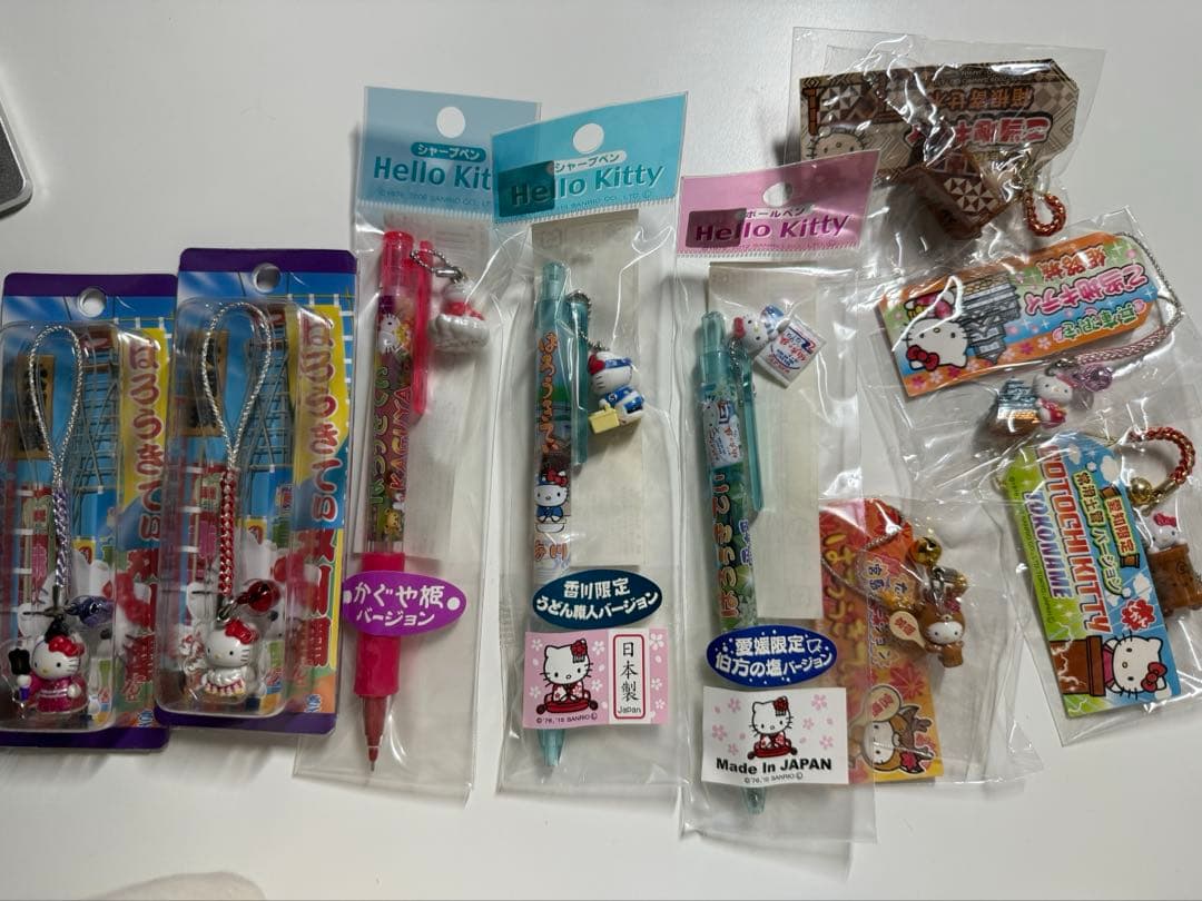 ハローキティ ご当地キティ ストラップ ボールペン シャープペン まとめ　9点