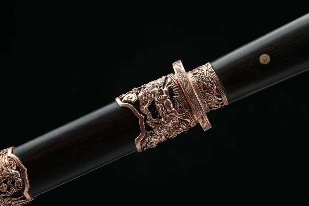 小乾坤刀黒得意木紫銅金 武具　模造刀 居合刀 肋差 短刀