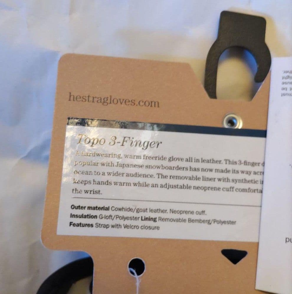 a 値下げ‼️新品タグ付き HESTRA TOPO 3-FINGER サイズ8