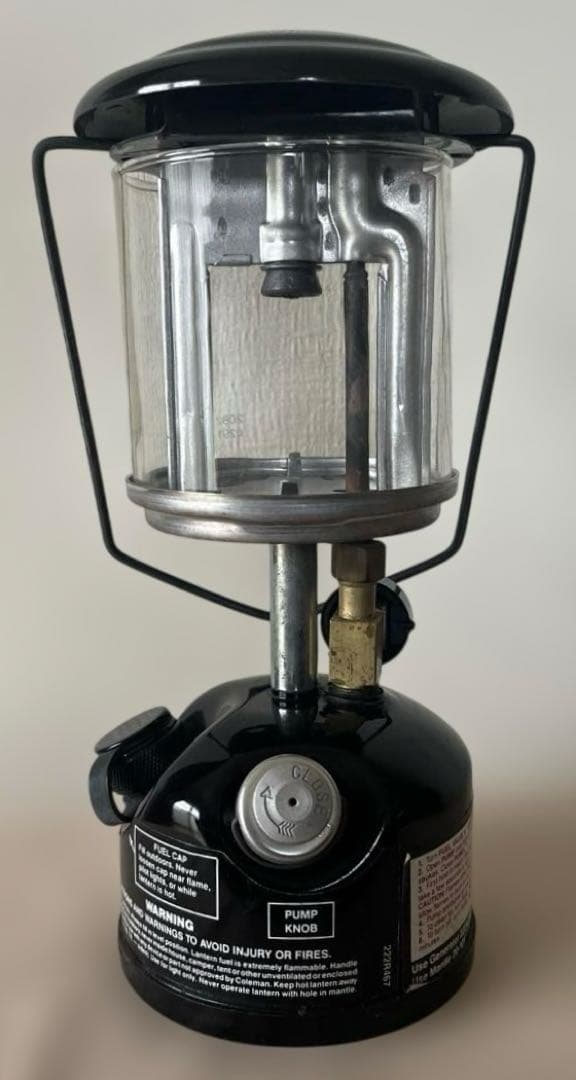 コールマン ピークワン 222B 90年製 ランタン 取説 収納袋 グローブ保護