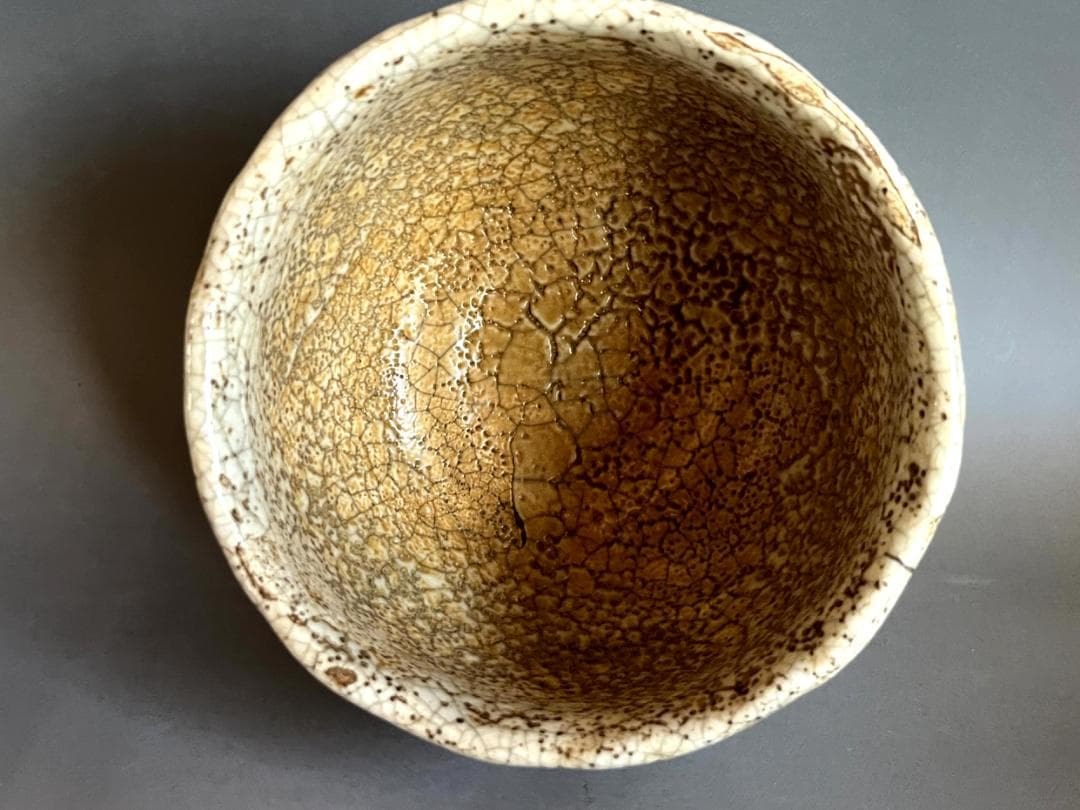 茶碗■かなり古い時代物の白釉茶碗 江戸期 古茶碗 時代物 骨董品■