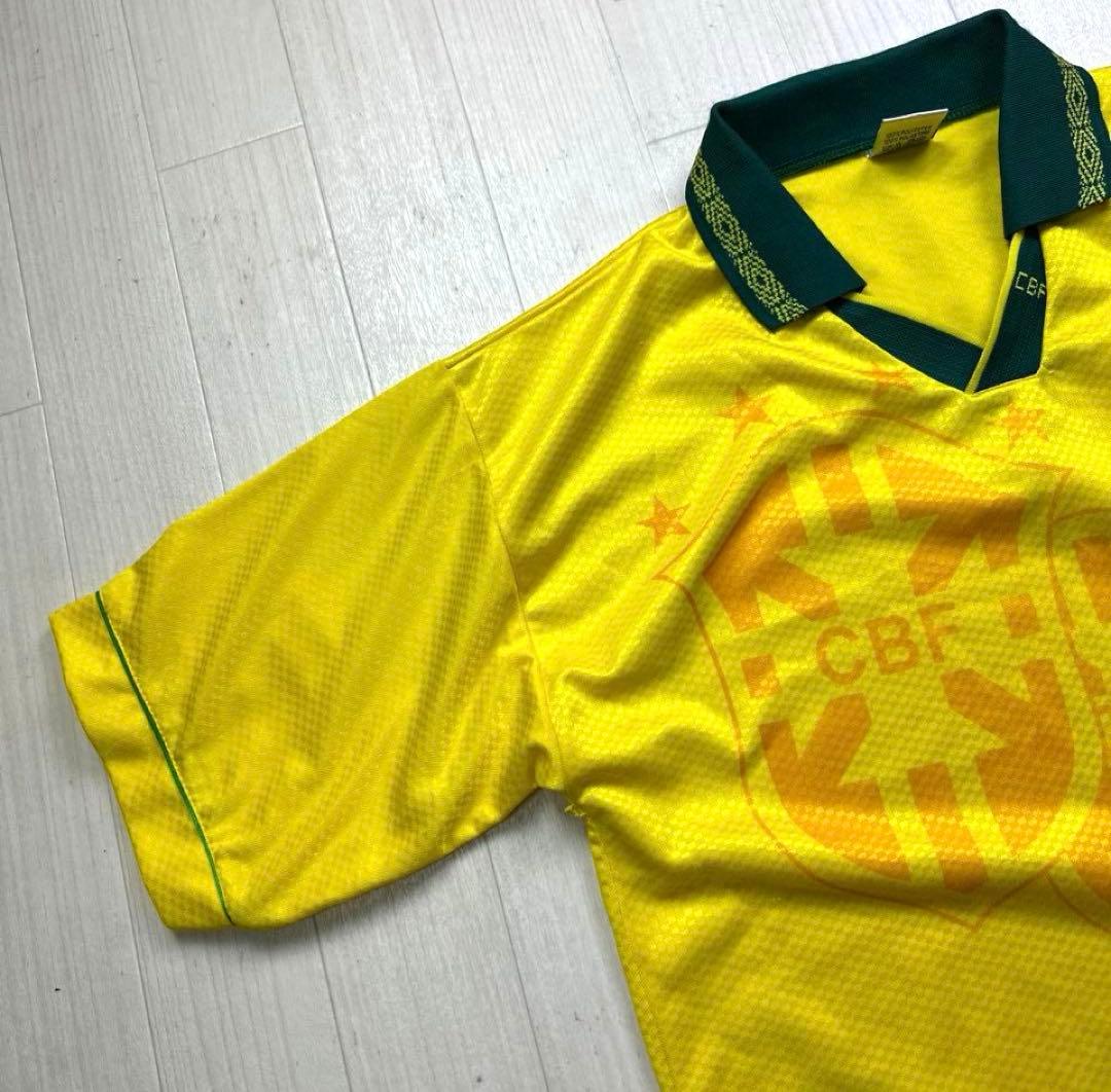 ヴィンテージ94年ブラジル代表レプリカユニフォームXLサイン入り　セレソン