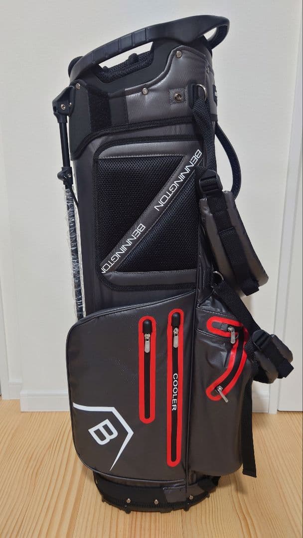 BENNINGTON ZONE ゴルフ・キャディバッグ14分割グレー&レッド新品