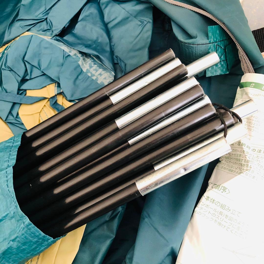 CAPTAIN STAG テント一式　収納バッグ付き　ダークグリーン　5〜6人用