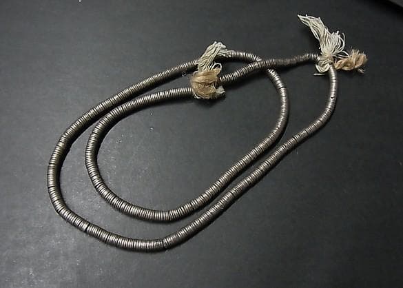 ★D1012★磨耗　OLD　ビルマ・チン族　真鍮　ネックレス　環ビーズパーツ