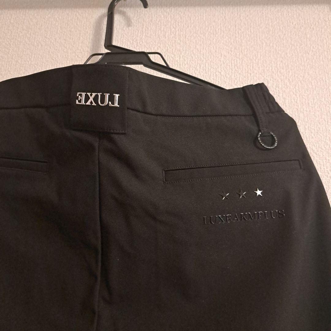 新品！LUXEAKMPLUS 黒 カジュアルパンツ ウエストゴム付き