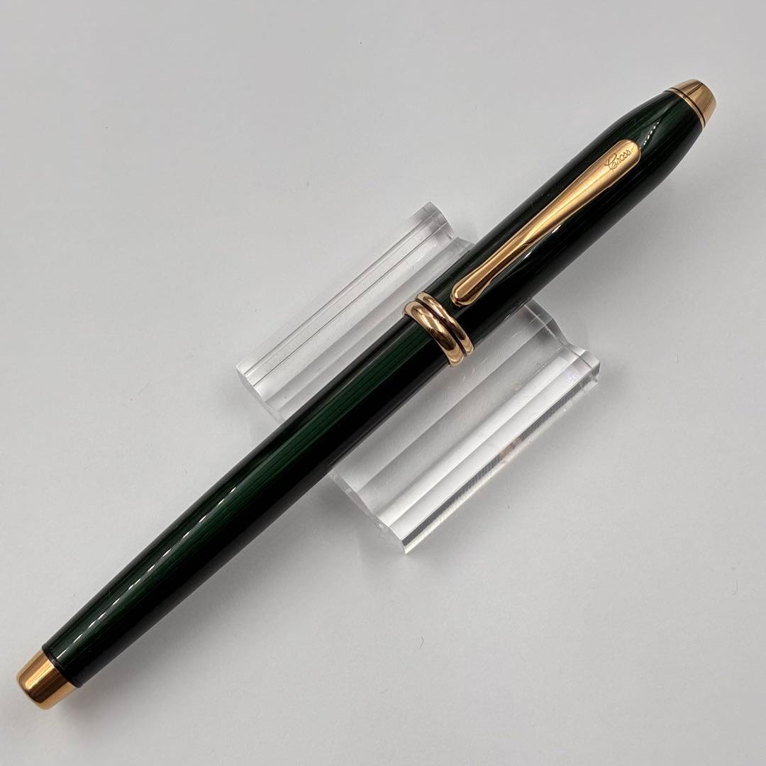 CROSS クロス タウンゼント 万年筆 グリーン 14Kペン先 細字F
