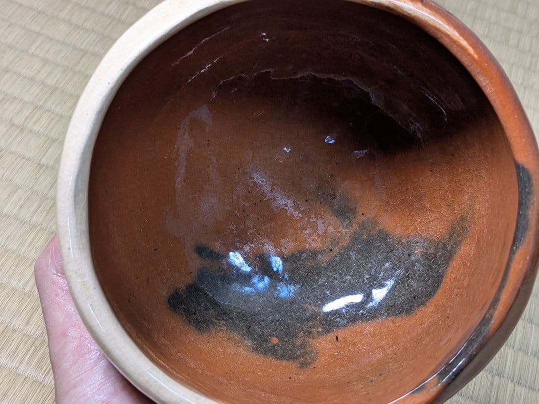 九代大樋長左衛門　光悦毘沙門堂写茶碗　赤茶碗　大樋焼