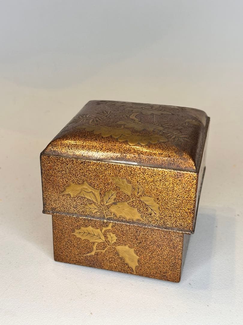 金蒔絵 方箱 時代物 傷有り 漆芸 骨董品