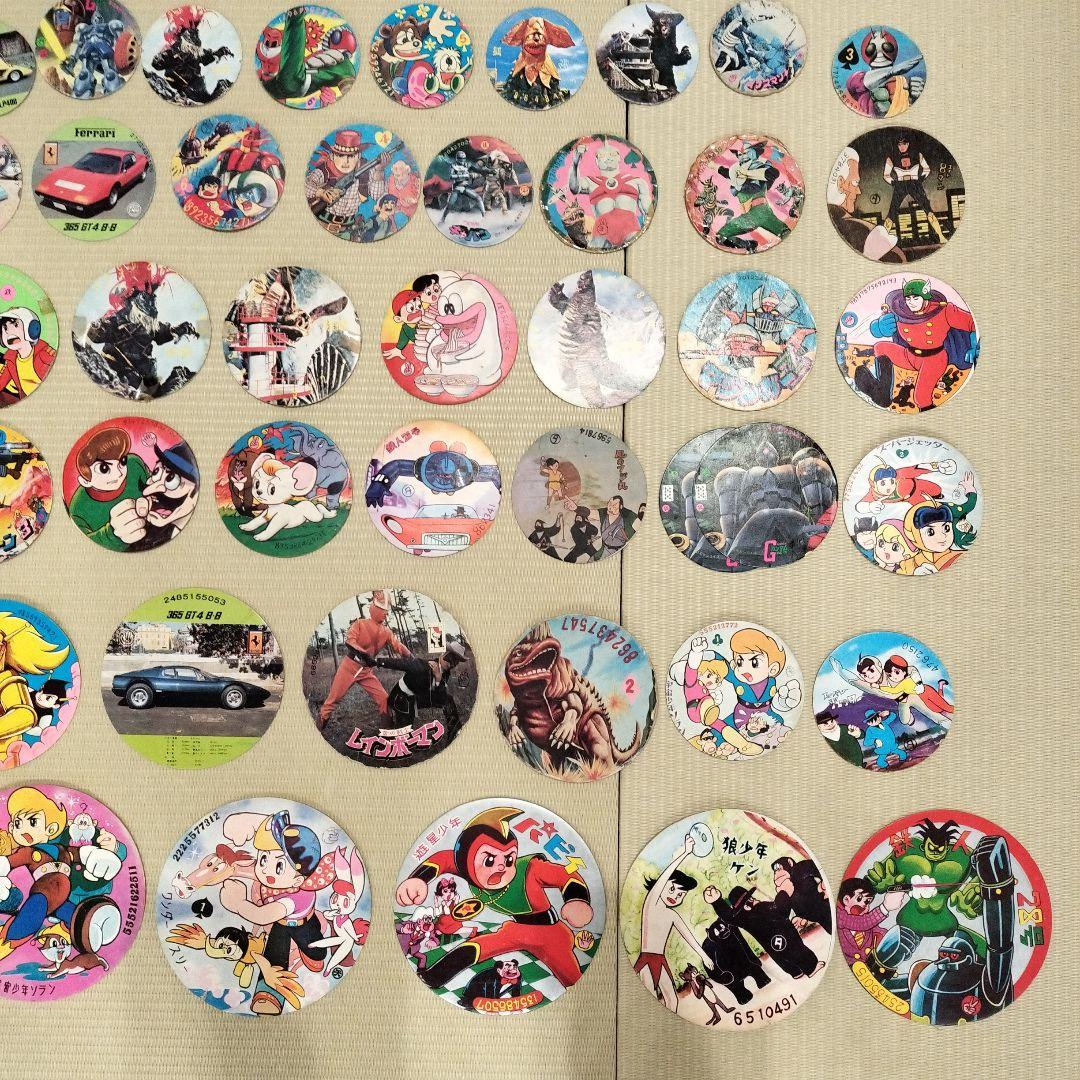 【約250個】昭和　レトロ　アニメ、特撮キャラクター メンコ　まとめ売り