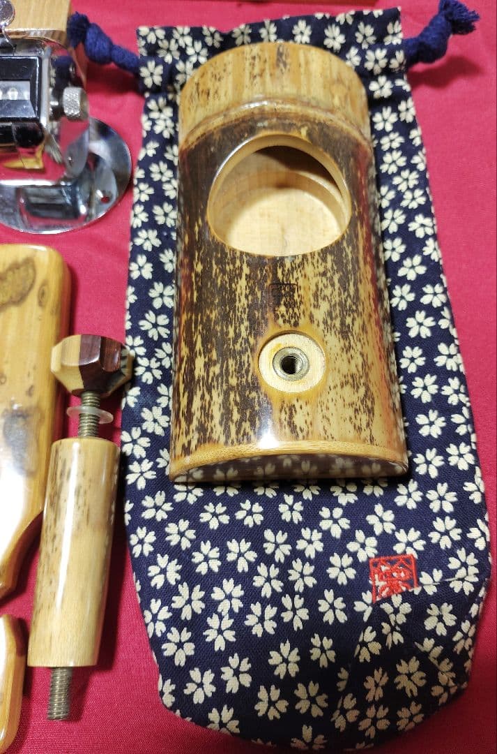 ヘラブナ釣り・希少黒檀竹夢釣万力★竿枕★希少な(夢釣)竹オカユウドン絞り159