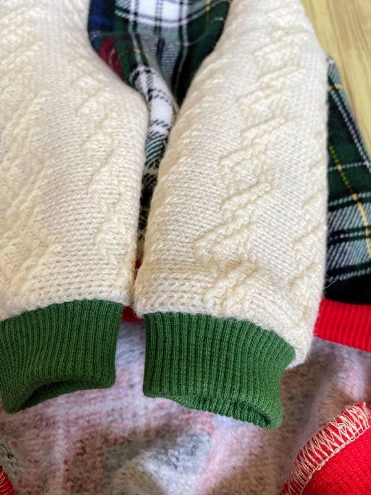 犬服  ラグラン Xmasカラー   ꒡̈⃝Lily꒡̈⃝ハンドメイド