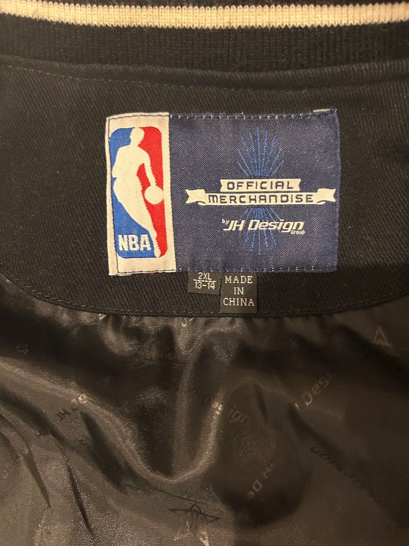 JH Design×NBA チームロゴ 総柄 スタジアムジャンパー　mサイズ相当