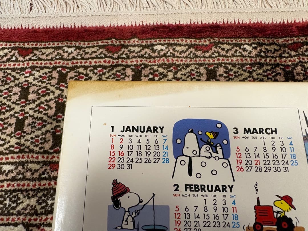 【中古品】スヌーピーカレンダージグソーパズル　1989年版 1000ピース